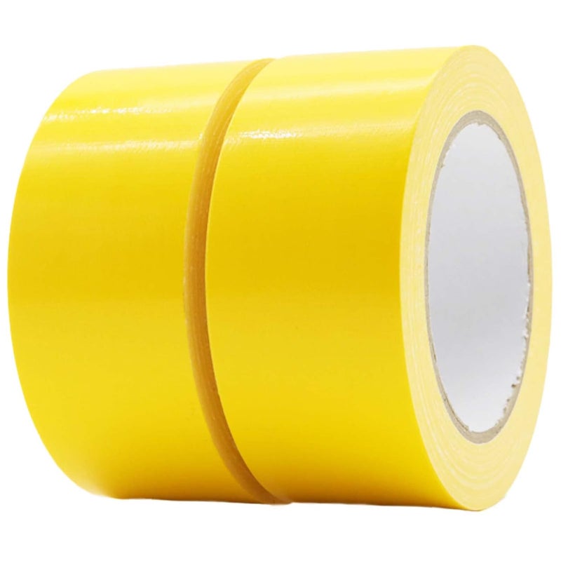ROSEUP 2 Pack Duct Tape Heavy Duty,7.5 Mil Thickness,2 Inches x 30 Yards,Flexible,No Residue,Waterproof and Tear by Hand,Multi-Use for Indoor & Outdoor, Yellow - Image 1
